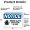 Signmission Glass Break Detector In Use Sign With Symbol, 7 in W x Rectangle, Vinyl Decal OS-2PACK-NS-D-57-L-13106 - alternate 4